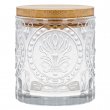 Sublimatable Wooden Cover with Fleur de lis Glass Candleholder Glass 