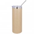 Sublimation Glitter Skinny Tumbler - Gold