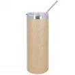 Sublimation Glitter Skinny Tumbler - Gold