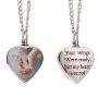 Sublimation Heart Ashes Holder Memorial Necklace - Front and Back