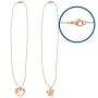 Puzzle Heart Medal Necklaces for Engraving - Lobster Clasp Detail