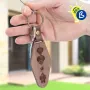 Llaveros madera para grabado con trabilla de cuero - Ejemplo de uso y personalización