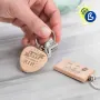 Porte-clés en bois naturel - Formes - Exemples de personnalisation