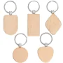Porte-clés en bois naturel - Modèles formes