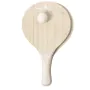Palas de playa de madera natural para grabado - Bbolsa de rejilla blanca