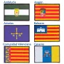 Parches termoadhesivos bordados con banderas de autonomías españolas