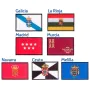 Parches termoadhesivos bordados con banderas de autonomías españolas
