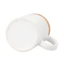 Base - Coupe blanche mat avec couvercle de bambou
