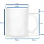 Dimensions du mug en verre dépoli pour gravure laser