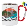 Sublimation Carabiner Mug - Stainless Steel - White mug personalisation example