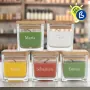 Bougies parfumées carrées avec couvercle en bambou pour gravure - Exemple de personnalisation