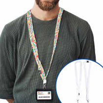 Lanyards en tissu sublimable avec mousquetons