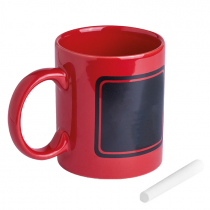 Tazas de cerámica con pizarra negra - Roja