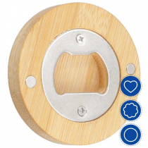 Bamboo Bottle Opener with Magnet for Engraving