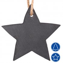 Hanging Christmas Slate Ornaments for Engraving