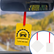 Sublimable Felt Sir Fresheners with Ribbon