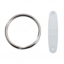 Plastic Keyring Connectors & Metal Rings - Pack of 50