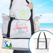 Sublimatable cooler bags with grille