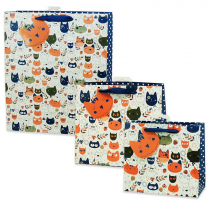 Bolsas de regalo diseño gatos - Pack de 5 uds