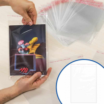 Transparent Bags with Adhesive Closure