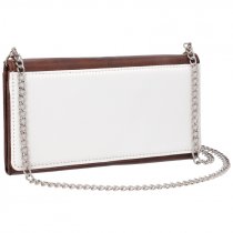 Sublimation Handbag with Chain Leatherette Brown 11x20cm