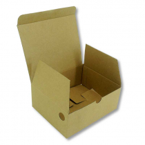 Caja estuche A7 185 x 150 x 75 mm pack 50 uds - Abierta