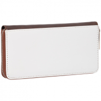 Portefeuille porte-monnaie zippé simili cuir marron 10x20 sublimable