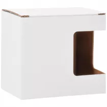 Caja blanca con ventana para taza