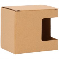 Caja marrón con ventana para taza - Pack 12 uds