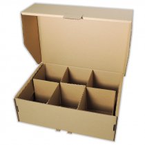 Caja para 6 tazas con separadores