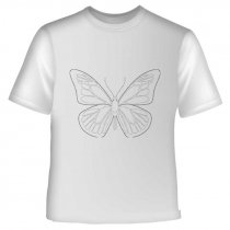 Camiseta infantil para colorear dibujo Mariposa