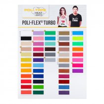 Colour card for Poli-Flex Turbo heat transfer vinyl