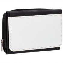 Cartera monedero 2 en 1 de 8x12 símil piel negro 