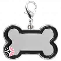 Bone-shaped Zamak Pet Tags for Engraving with carabiner
