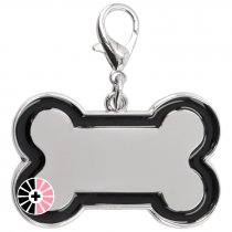 Plaque pour animaux de compagnie en forme d'os en zamak pour gravure