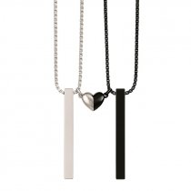 Collares corazón imantado para grabado