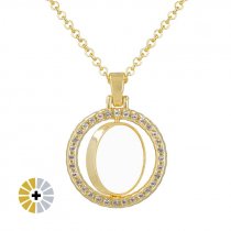Sublimable Rotating Medal Necklaces with Rhinestones