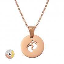 Collares medalla Pies troquelados para grabado