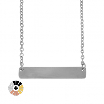 Collares placa rectangular para grabado