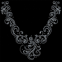 Diseño pedrería collar remolinos