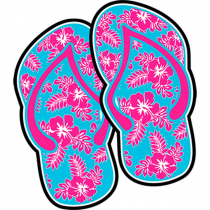 Diseño Transfer chanclas hawaianas