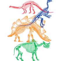 Diseño Transfer esqueletos dinosaurios - Sin fondo