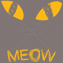 Diseño Transfer Ojos de gato Meow pack 4 uds