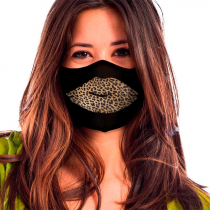 Diseño transfer para mascarillas Labios Leopardo