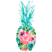 Diseño Transfer piña acuarela