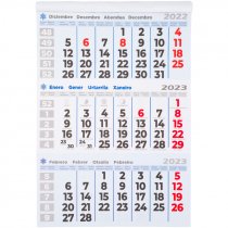 Faldilla de calendario trimestral 2023