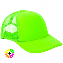 Gorras 5 paneles de poliéster colores flúor