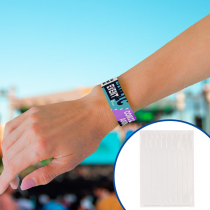 Hoja A4 plástica imprimible láser con 10 pulseras - Pack de 10 uds