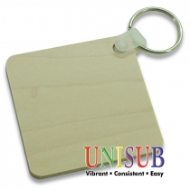 Llavero madera natural cuadrado sublimable doble cara