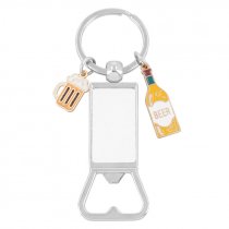Flat Sublimable Bottle Opener Keyrings